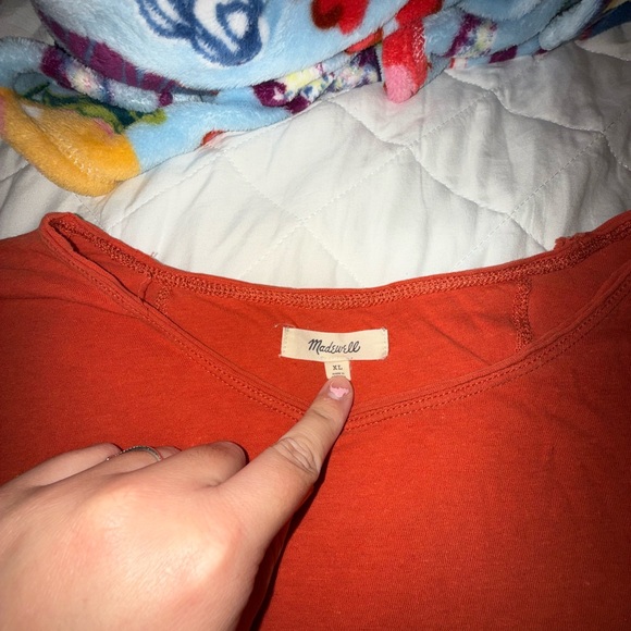Madewell Orange/red Top - Picture 2 of 3